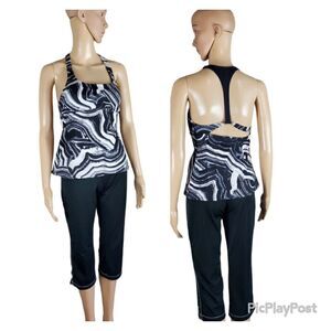 Nike Black & White Swirl Atletic Tank Top